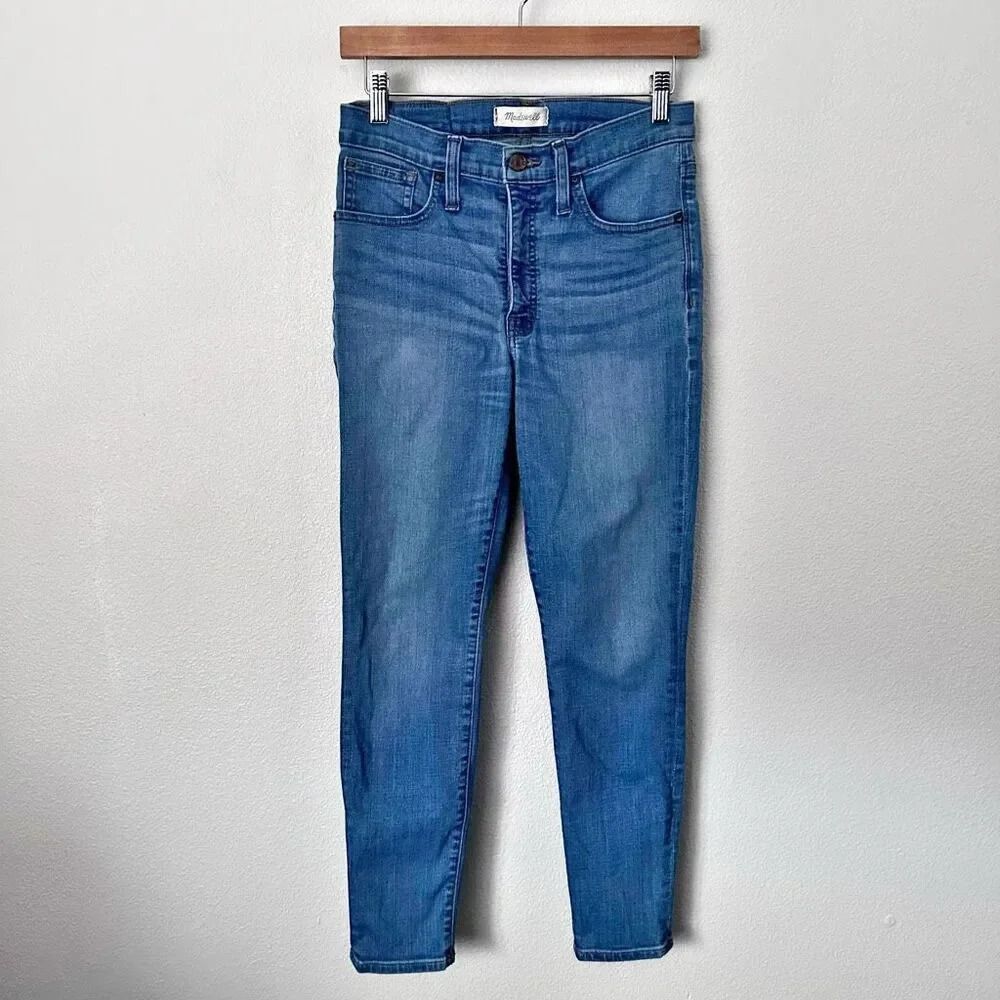 MADEWELL | 9" High-Rise Skinny Jeans Distressed-Hem Edition | Size 28 / 6 - Picture 2 of 9